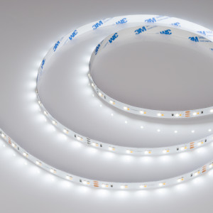 Лента RT-A120-10mm 24V White-MIX (9.6 W/m, IP20, 3528, 5m) 025211(2), 2-х канальная cветодиодная лента RT-A120, открытая с изменяемой цв.температурой. Светодиоды 3528, 120 шт/м (600 шт на 5 м), белая плата, ширина 10 мм, скотч 3M. Цвет MIX БЕЛЫЙ 6000 K + ТЁПЛЫЙ 2700 K, цветопередача CRI >90, угол 120°. Питание 24V, мощность