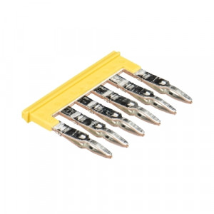 Соед. мостик IVB WKMF 2,5-6, Соединительная перемычка, втычная, изолированная, 6 полюсов, для клемм WKMF…, цвет: желтый