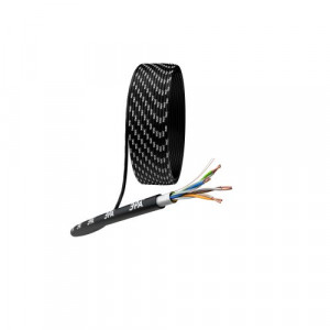 Кабель витая пара F/UTP кат.5E 4х2х24AWG solid CU PE Outdoor черн. (м) Б0044689