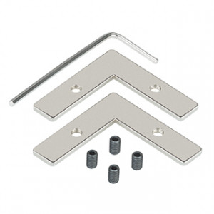 Соединитель профиля FANTOM-W23-90 Set 045165, Угловой коннектор для соединения 2-х отрезков профиля FANTOM-W23, PLINTUS-FANTOM-H35, PLINTUS-FANTOM-H20, WALL-FANTOM-W10, FANTOM-W12-EDGE. Установка в паз на профиле. В комплекте: соединитель - 2 шт., винт - 4 шт., шестигранный ключ - 1 шт. Цена за 1 ком