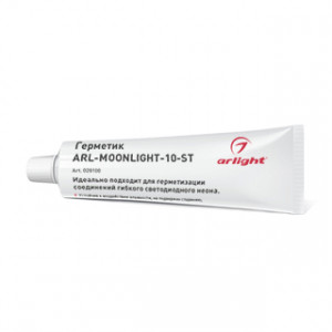 Герметик ARL-MOONLIGHT-10-ST 028100, Силиконовый герметик для герметизации соединений гибкого силиконового светодиодного неона MOONLIGHT и GALAXY. Объем 10 мл.