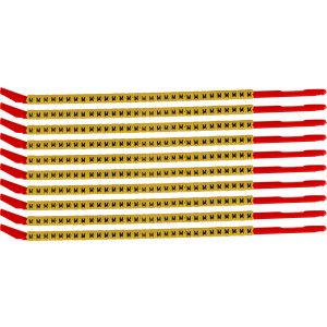 brd333122, SCNG-10-M клипсы жёлтые, 300шт/упак, для провода 2,8-3,4мм диаметра, легенда M