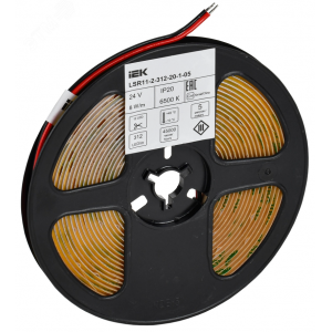 Лента LED 5м COB-312LED 8Вт/м IP20 8мм 24В 6500К IEK LSR11-2-312-20-1-05