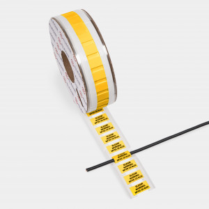 Маркер плоский MFSS-2X-6-20/1-Y желтый (уп. 700 шт.), 21506211, Маркер термоусадочный, для маркировки и изоляции проводов и кабелей, длина 20 мм, диаметр провода: 3 - 6 мм, цвет желтый, для принтера: RT200, RT230, в упаковке 700 маркеров