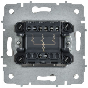 BRITE Выключатель 3-клавишный 10А ВС10-3-0-БрАБ арктический белый IEK BR-V30-0-10-K91