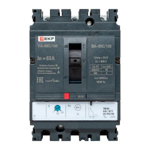 Выключатель автоматический 3п 100/63А 36кА ВА-99C Compact NS PROxima mccb99C-100-63