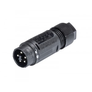 Вилочный разъем на кабель RST16I5 S S1 ZT6 SW, Вилочный разъем на кабель диам. 7,1-13 мм, IP68(69k), 5 полюсов, цвет: черный, номинальные характеристики: 250/400V+PE 16A, серия gesis RST MINI