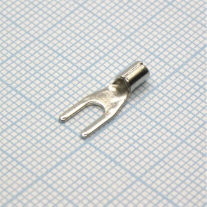 SNB1.25-3, наконечник кабельный вилочный без изоляции d=3.2мм, сеч. пров.0.5-1.5мм2