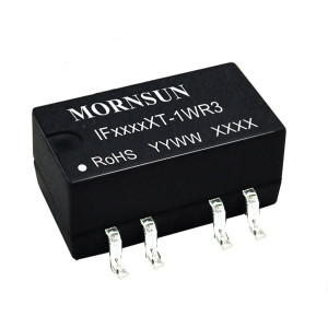 IF2405XT-1WR3, Преобразователь DC/DC 1 Вт, вход 24 VDC, выход 5 VDC, 0,2 A, SMD на плату