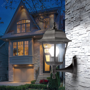 НБУ 04-60-001 черный Светильник садово-парковый Леда настенный четырехгранный черный Е27 (8/96) Б0048111