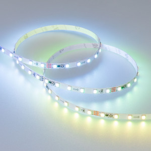 Лента SPI-F72-7mm 24V RGB-PX6 (14.4 W/m, IP20, 3535, 5m) 030195(2), Светодиодная лента SPI-F72, открытая IP20. Светодиоды 3535, 72 шт/м (360 шт на 5м), белая плата, ширина 7 мм, скотч 3M. Микросхема SM16703(1903), 12 pixel/m (1 pixel = 6 LED). Цвет RGB, угол 120°. Питание 24 В, мощность 14.4 Вт/м (72 Вт на 5 м)