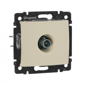 VALENA Розетка телевизионная TV звезда в рамку слоновая кость 1.5дБ 774329