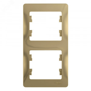 Рамка 2-м Glossa вертикал. титан SE GSL000406