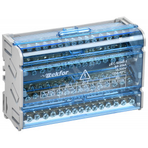 TEKFOR Шины на DIN-рейку (кросс-модуль) ШНК 4х15 3L+PEN IEK TF-DN10-4-15-125