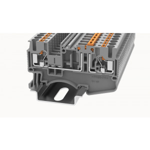 Клемма с размыкателем DS2.5-MT-01P-11-00Z(H), Клемма с ножевым размыкателем, тип фиксации провода: Push-in, номинальное сечение: 2.5 мм кв., 20A, 400V, ширина: 5,2 мм, цвет: серый, тип монтажа: DIN35, втычная перемычка,