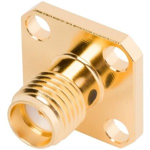2933-6004, РЧ соединители / Коаксиальные соединители SMA F FlangMountConn 4 Hole for .085 Cbl