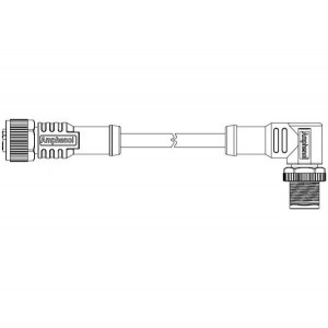 M12B05FL-12BMR-SDA05, Кабели для датчиков / Кабели для приводов M12 B CODE DOUBLE ENDED CABLE 5P F CONN TO M CONN L-0.5M PVC
