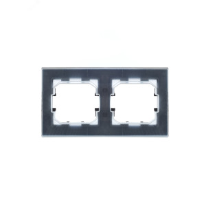 BRITE Рамка 2-мест. IP44 РУ-2-БрС-44 сталь BR-M22-44-K46