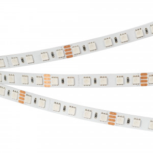 Лента RT-B84-10mm 24V RGB (21 W/m, IP20, 5060, 5m) 021475(2), Светодиодная лента RT-B84, открытая. Светодиоды 5060, 84 шт/м (420 шт на 5 м), белая плата, ширина 10 мм, скотч 3M. Цвет RGB, угол 120°. Питание 24V, мощность 21 Вт/м (105 Вт на 5 м). Размеры 5000x10x2.2 мм. Мин. отрезок 71.4 мм, 6 светодиодов. Цена за 1