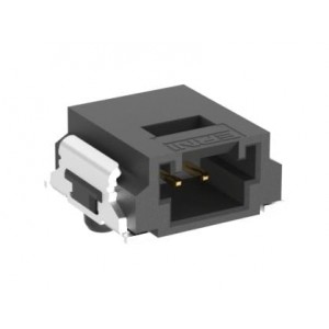 474108, Проводные клеммы и зажимы 2P 1.27MM SMT BLACK R/A MALE DAUGHT CARD