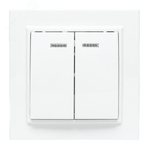 Выключатель 2-кл. СП Минск 10А IP20 с индикатором бел. Basic ERV10-123-10