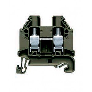 Проходная клемма WT 6 SW, Проходная клемма, тип фиксации провода: винтовой, номинальное сечение: 6 мм кв., 41A, 800V, ширина: 8 мм, цвет: черный, тип монтажа: DIN35