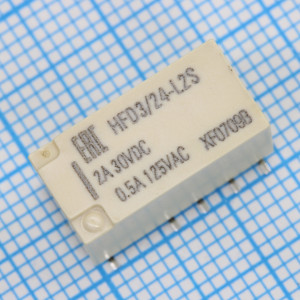 HFD3/24-L2SR, Реле сверхминиатюрное 2А 2 группы на переключение катушка 24В с защелкой