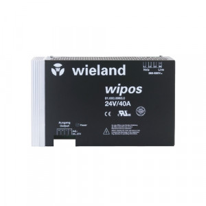 Источник питания WIPOS 24VDC/40A 3PH H, Источник питания, трехфазный, 24 V / 40 A, 960 W; диапазон входных напряжений: 3 x 340 – 550 VAC; габариты (мм): ширина x высота x глубина: 296 x 176 x 86; вес 3,6 кг; монтаж: на DIN рейку, температура окружающей среды 0°C…+70°C