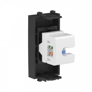 Avanti Компьютерная розетка RJ-45 без шторки      модульная кат.5е Черный матовый 1 модуль 4412661