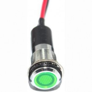 FL1M-12FW-1-G110V, Светодиодные панельные индикаторы LED GRN 12MM NUT 110VAC/DC