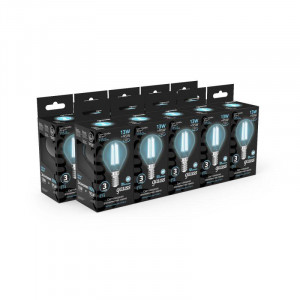 Лампа светодиодная филаментная Black Filament 13Вт P45 шар 4100К нейтр. бел. E14 1150лм 105801213