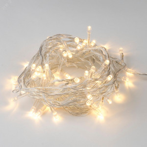 Гирлянда светодиодная с контроллером 5м 50 светодиодов Теплый Провод прозрачный ULD-S0500-050/DTA WARM WHITE IP20 UL-00005256