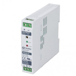 PIS30-5, Преобразователь AC-DC на DIN-рейку  31.2Вт, вход 90…264V AC, 50…60Гц /127…370В DC, выход 5В/5.8A, рег. вых 5…6В, КПД 80%, изоляция 3000В AC, 22.5х95.3х108мм, -20…+70°С