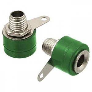 10-0061 AL  GREEN, Гнездо 10-0061 AL зеленый, монтаж на панель