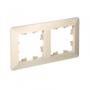 ATLASDESIGN AIR 2-постовая РАМКА, БЕЖЕВЫЙ/дымчатый белый ATN220202