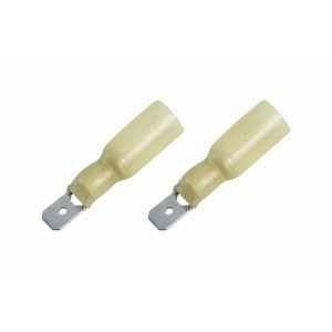 Клемма плоская изолированная термоусаживаемая РПи-п-т 6.0-(6.3)/РпИп-т 6-7-0,8 штекер 6.35 мм 4-6 мм2 желтый 08-0354