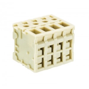 Клемма Wiecon 8486 / 4 TOP V OB, Клемма вертикальный подвод кабеля, на плату, шаг: 7.62 мм, 4 полюса, фиксация провода винтовая, исполнение: без маркировки, 300V, 36A, цвет: серый