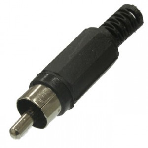 7-0206 / RP-405 BLACK, RCA штекер кабельный, разъем типа 