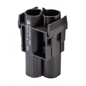 Вилочная контактная вставка 78.016.0253.0, Вилочная контактная вставка, обжимная фиксация, 2 полюса, типоразмер FLEX, 1000V, 120A, (обжимные контакты поставляются отдельно)