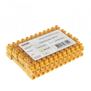 Колодка клеммная (25мм.) 60А полистирол желтая EKF