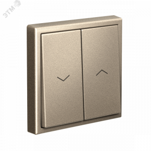 ARTGALLERY 2-клавишный выключатель для жалюзи, 2х сх.4, 10А, механизм, шампань GAL000519