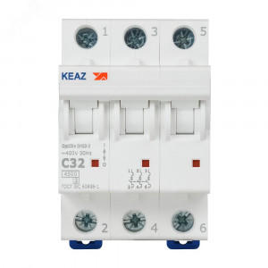 Выключатель автоматический модульный OptiDin BM63-3C32-4.5-УХЛ3 КЭАЗ 326815