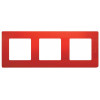 ETIKA Рамка 3 поста красная 672533