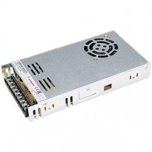 Блок питания HTSP-350-12-FA-PFC (12V, 29A, 350W) 027048, Источник напряжения с гальванической развязкой для светодиодных изделий. Входное напряжение 100-240 VAC. Выходные параметры: 12 В, 29 А, 350 Вт. Встроенный PFC >0,95. Негерметичный алюминиевый сетчатый корпус IP 20. Габаритные размеры длина 215 мм, ширина