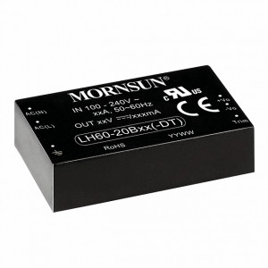 LH60-20B12, Преобразователь AC/DC 60 Вт, выход 12 В/5 А, вход 90-264 VAC, DIP корпус на плату