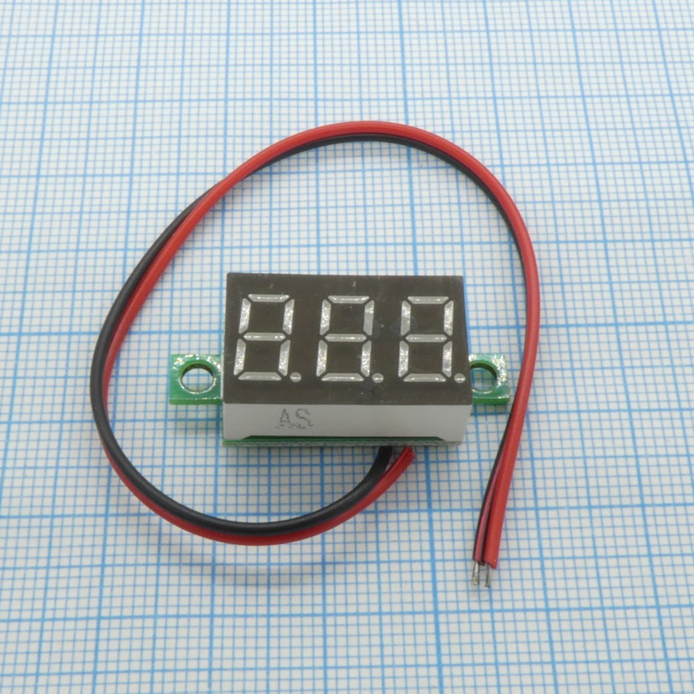 Изображение товара Встраиваемый вольтметр AMK-M12 5-30 В для приборных панелей