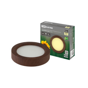 Светильник накладной светодиодный круг "Даунлайт" СПО (венге) 12 Вт 170*32 мм 3000К SQ0329-0413