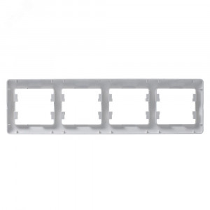 Рамка 4-м Glossa горизонт. алюм. SE GSL000304
