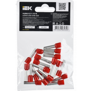 Наконечник НШВИ 10-18 темн. красн. (уп.20шт) IEK UGN11-010-018-020
