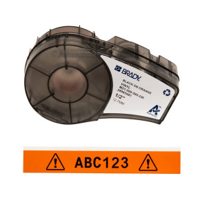 brd142796, M21-500-595-OR лента 12.7 мм/6.4 м, винил, черный на оранжевом